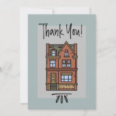 ニューホームパーソナライズされたネグボーフッドサンキューカード サンキューカード (正面)