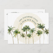 ニューホームパームツリーズ金ゴールドサンサンサンサンサンシャイン州ムービング 案内ポストカード (正面/裏面)