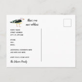 ニューホームビーチシーンシルボートパームズムービング 案内ポストカード (裏面)