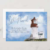 ニューホームビーチライトハウス我々は新しいアドレスを移動 案内状 (正面/裏面)