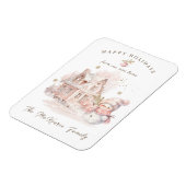 ニューホームピンク雪だるまクリスマス マグネット (左側)