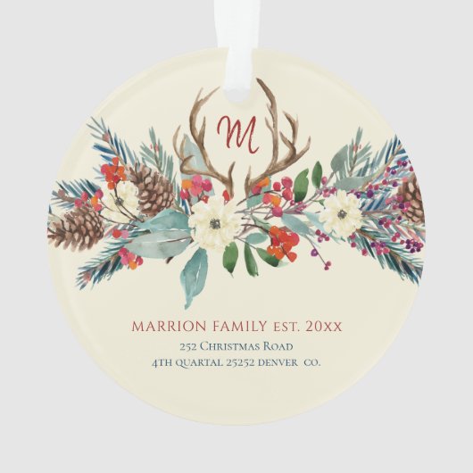 ニューホームファーストハウス素朴なかわいいフローラファミリー オーナメント (裏面)