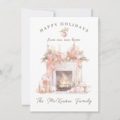 ニューホームフェスティバル暖炉クリスマスホリデーカード シーズンカード (正面)
