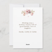 ニューホームフェスティバル暖炉クリスマスホリデーカード シーズンカード (裏面)