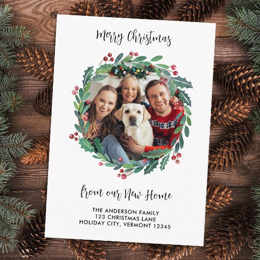 ニューホームフォトグリーンリーリースクリスマスムービング エンクロージャーカード