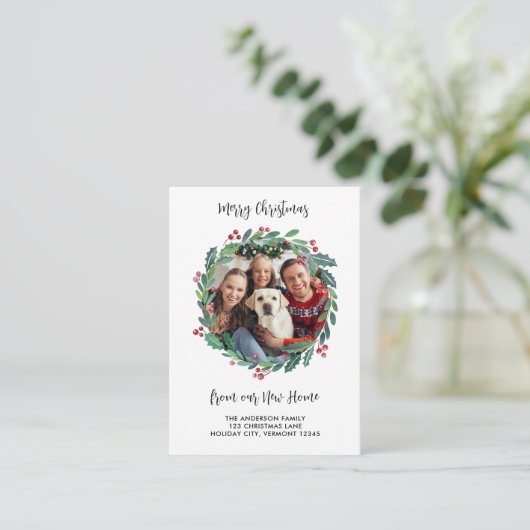ニューホームフォトグリーンリーリースクリスマスムービング エンクロージャーカード (スタンド正面)