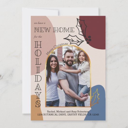 ニューホームフォトホリーアンド金ゴールドアーチホリデームービング 案内状 (正面)