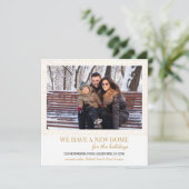 ニューホームフォト金ゴールドヘリンボーンホリデームービング 案内状 (スタンド正面)