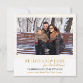 ニューホームフォト金ゴールドヘリンボーンホリデームービング 案内状 (正面)