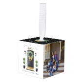 ニューホームフォーザホリデイズブラックウォーターカラードア キューブオーナメント (正面アングル)