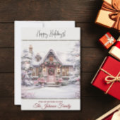 ニューホームフォーザホリデーズウィンターシーンウォーターカラー シーズンカード