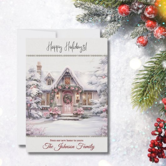 ニューホームフォーザホリデーズウィンターシーンウォーターカラー シーズンカード