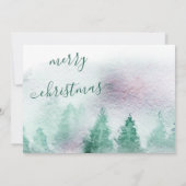 ニューホームフォーザホリデーズウォーターカラーウィンターフォレスト 案内状 (裏面)