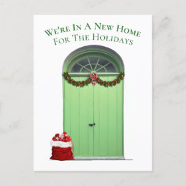 ニューホームフォーザホリデーズグリーンドアテンプレート シーズンポストカード