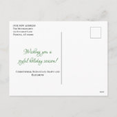 ニューホームフォーザホリデーズグリーンドアテンプレート シーズンポストカード (裏面)