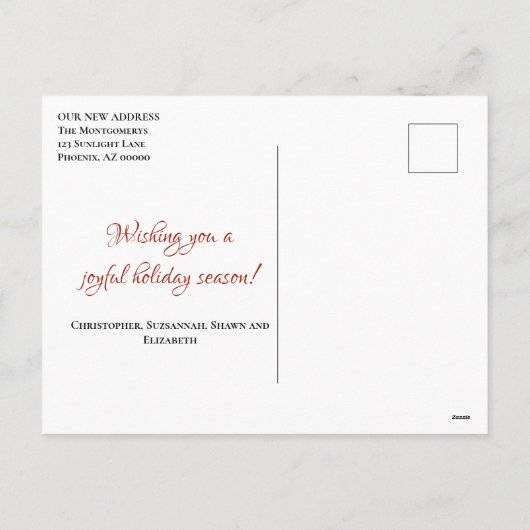 ニューホームフォーザホリデーズグリーンドアテンプレート シーズンポストカード (裏面)