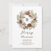 ニューホームフォーザホリデーズピネコーンウィンターリース シーズンカード (正面)