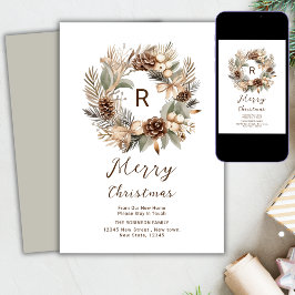 ニューホームフォーザホリデーズピネコーンウィンターリース シーズンカード