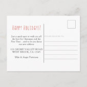 ニューホームフォーザホリデーズ格言とトラック移動 案内ポストカード (裏面)