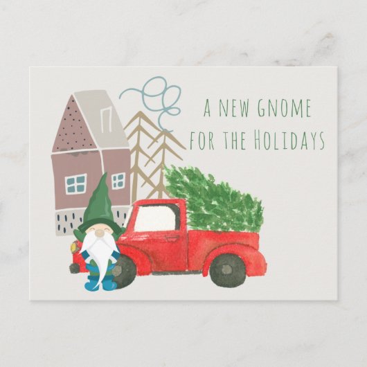 ニューホームフォーザホリデーズ格言とトラック移動 案内ポストカード (正面)