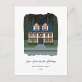 ニューホームフォーザ図解入りの、写真付きのホリデー シーズンポストカード (正面)