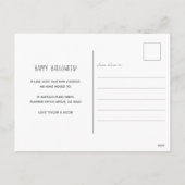 ニューホームフォーシーズン不気味ズファームハウスハロウィーン シーズンポストカード (裏面)