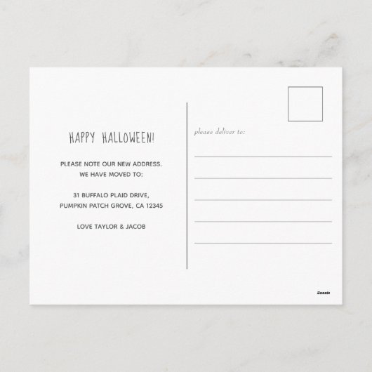 ニューホームフォーシーズン不気味ズファームハウスハロウィーン シーズンポストカード (裏面)