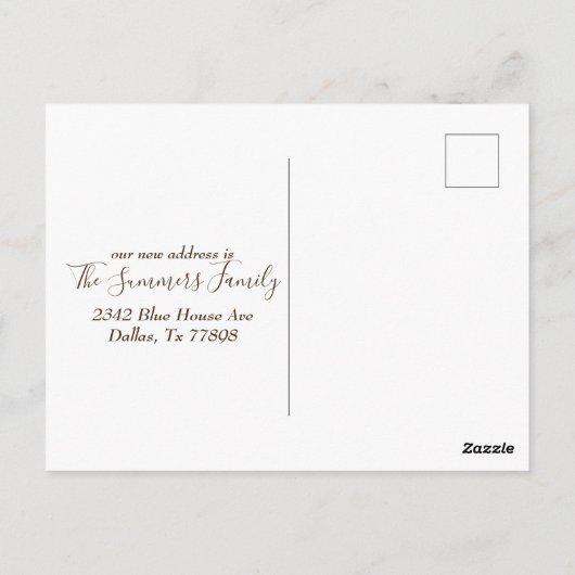 ニューホームフォーホリデイムービングサボスサウスウェスト ポストカード (裏面)