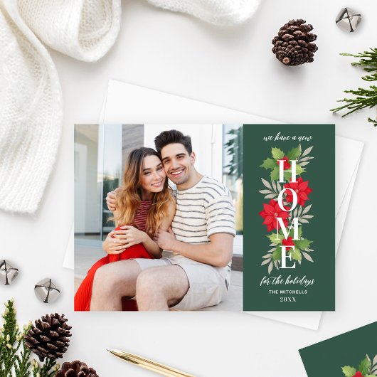 ニューホームフォーホリデーズグリーンフォトムービング シーズンカード