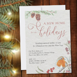 ニューホームフォーホリデーズロビンベリーとパインコーン 案内状