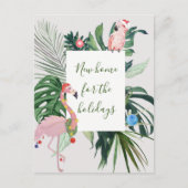 ニューホームフォーホリデームービングトロピカルフラミンゴ ポストカード (正面)