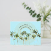 ニューホームフロリダサンシャイン州パームツリーズムービング 案内ポストカード (スタンド正面)