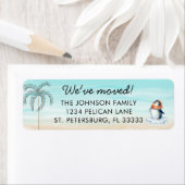 ニューホームフロリダビーチキュートペンギン差出人住所 ラベル (インサイチュ)