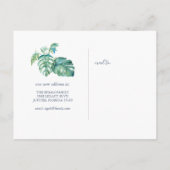 ニューホームフロリダ州移動発表ポストカー ポストカード (裏面)