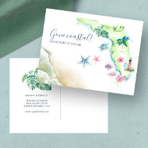 ニューホームフロリダ州移動発表ポストカー