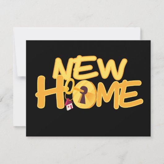 ニューホームフロントドア鍵 パーソナライズされた 案内状 (正面)