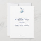 ニューホームブルー雪だるまクリスマス シーズンカード (裏面)