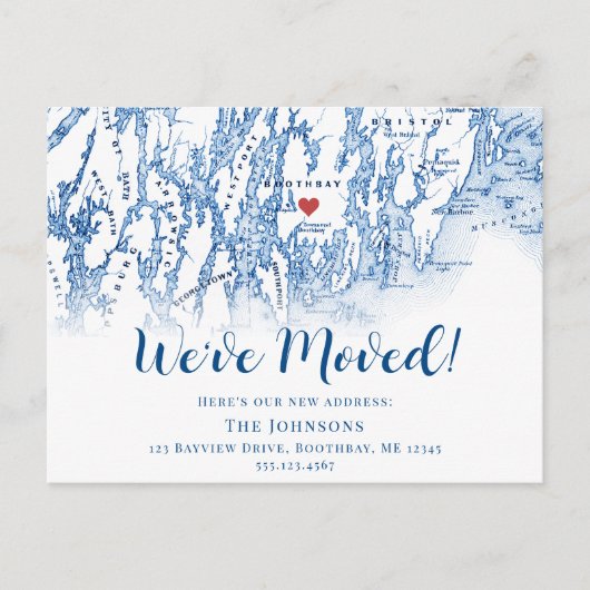 ニューホームブーズベイメインの地図を動かす告知 案内ポストカード (正面)