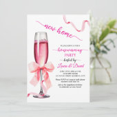 ニューホームプロセッコガラス引っ越し祝いパーティーパーティー 招待状 (スタンド正面)