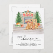 ニューホームホリデイズゴールデンレトリバードッグムービング 案内ポストカード (正面/裏面)