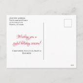 ニューホームホリデイレッドドアズテンプレートハガキ シーズンポストカード (裏面)