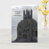 ニューホームホワイテッドサンドキャッスルアートビーチ カード (黄色い花)