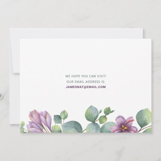 ニューホームボタニカル引っ越しましたフローラ 案内状 (裏面)