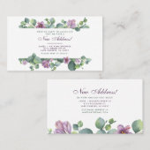 ニューホームボタニカル引っ越しましたユーカリ 名刺 (正面/裏面)