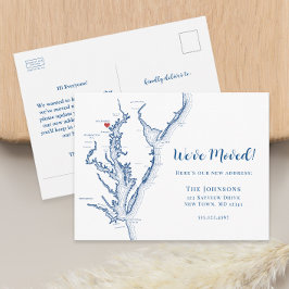 ニューホームボルチモアのメリーランドの地図を移動 案内ポストカード