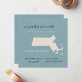 ニューホームマサチューセッツ州の移動中のお知らせカード ノートカード (正面/裏面インサイチュ)