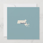 ニューホームマサチューセッツ州の移動中のお知らせカード ノートカード (裏面)