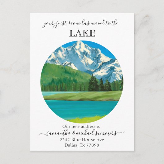 ニューホームムービングアナウンスキャビンロッジレイク 案内ポストカード (正面)