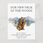 ニューホームムービングアナウンスメントキャビンロッジベア 案内ポストカード (正面)