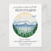 ニューホームムービングアナウンスメントキャビンロッジマウンテンズ 案内ポストカード (正面)